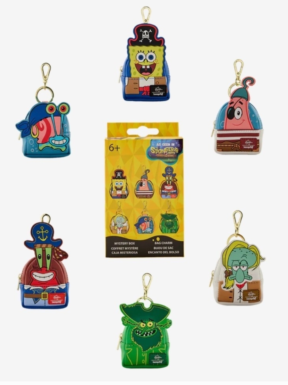 Loungefly SpongeBob SquarePants Mystery Mini Backpack Keychain.